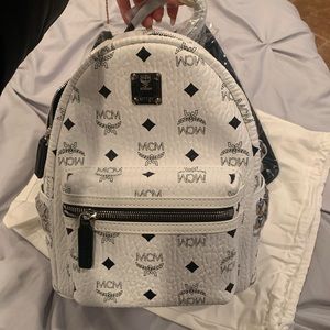 AUTHENTIC MCM WHITE BACKPACK MINI